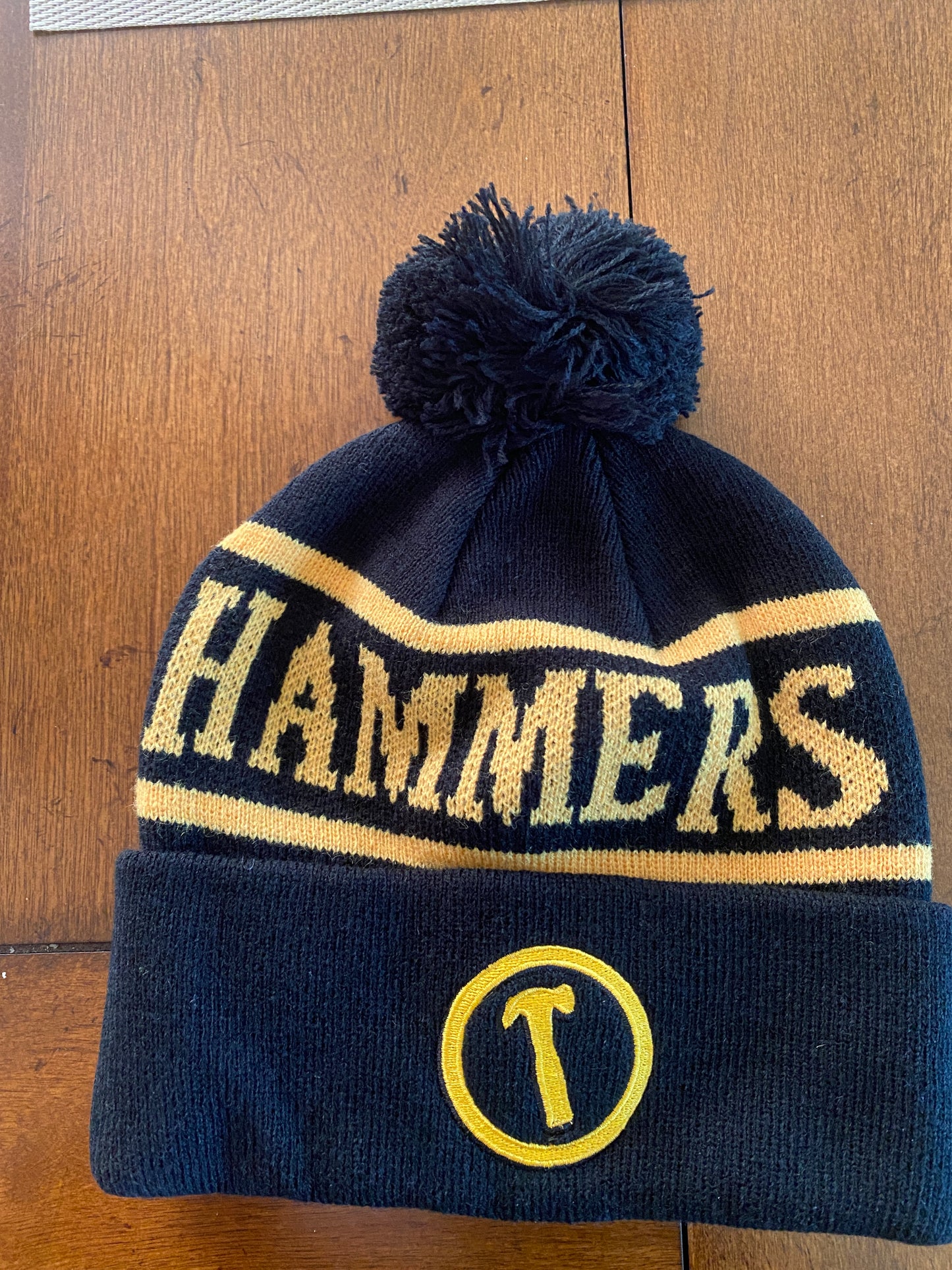 Hammers Pom Beanie Blk/Ylw OS