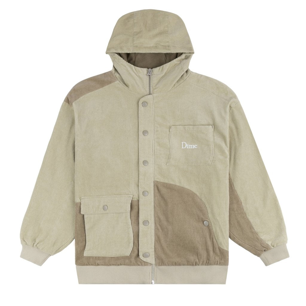 Corduroy Hooded Jacket Tan (size options listed)