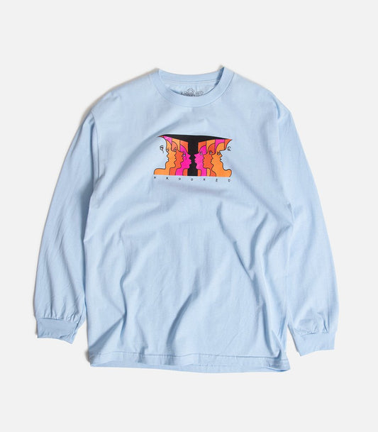Face Off L/S Tee Shirt Pwdr Blu (size options listed)