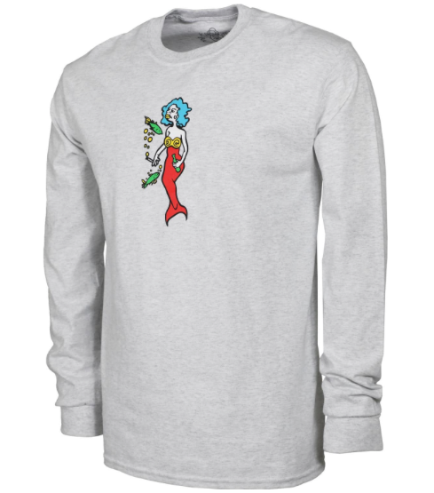 Mermaid L/S Tee Shirt Ash.Hthr (size options listed)