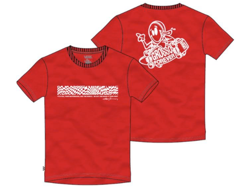 Grosso Skate S/S Tee Shirt Racing Red (size options listed)