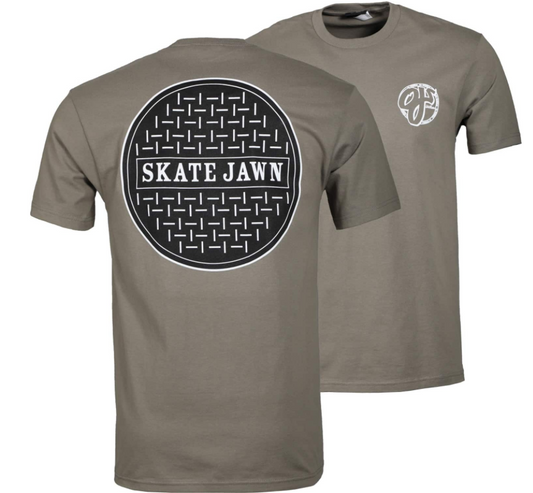 Skate Jawn X OJ Wheels S/S Tee Shirt Wrm Gry (size options listed)