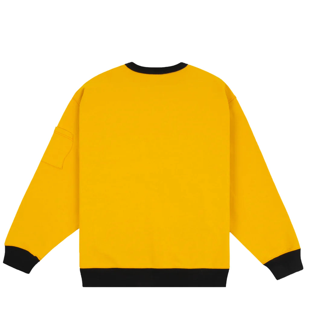 French Terry Pocket Crewneck Sweatshirt Ylw(size options listed)