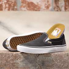 Skate Slip On Shoe Twill Raven/Blk (size options listed)