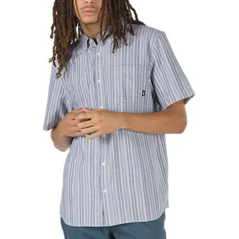 Anton Buttondown S/S Shirt Frost Gry-Str (size options listed)