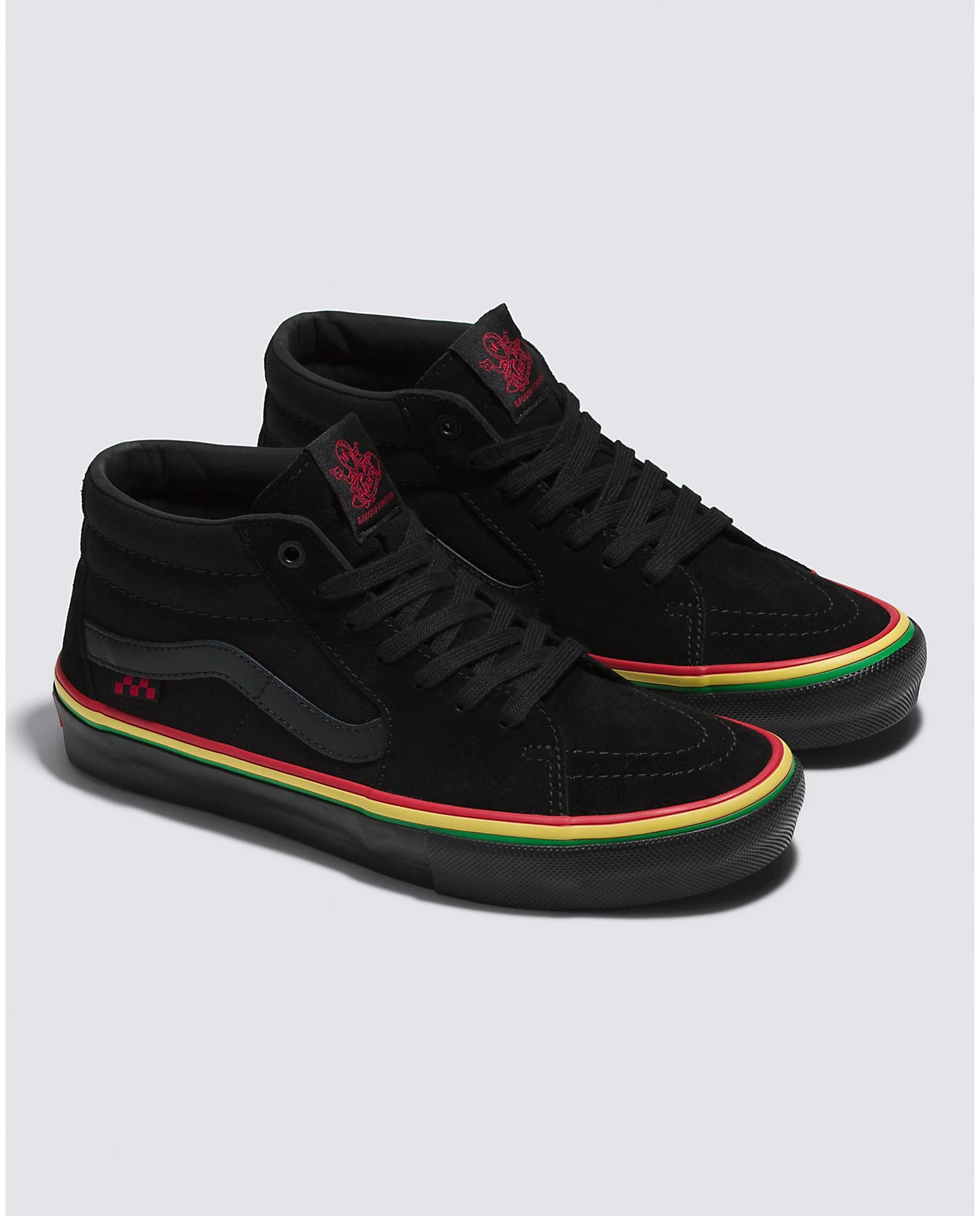 Rasta Skate Grosso Mid Shoe Blk(size options listed)
