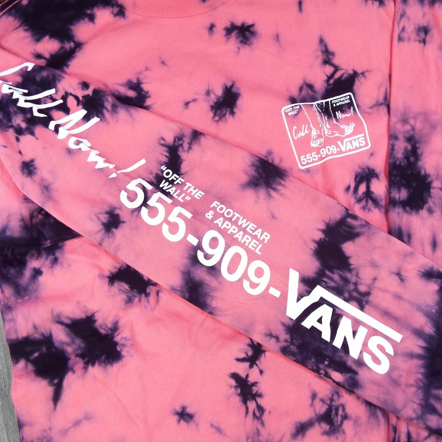 Man I Need Vans L/S Tee Shirt Coral T/Cal (size options listed)