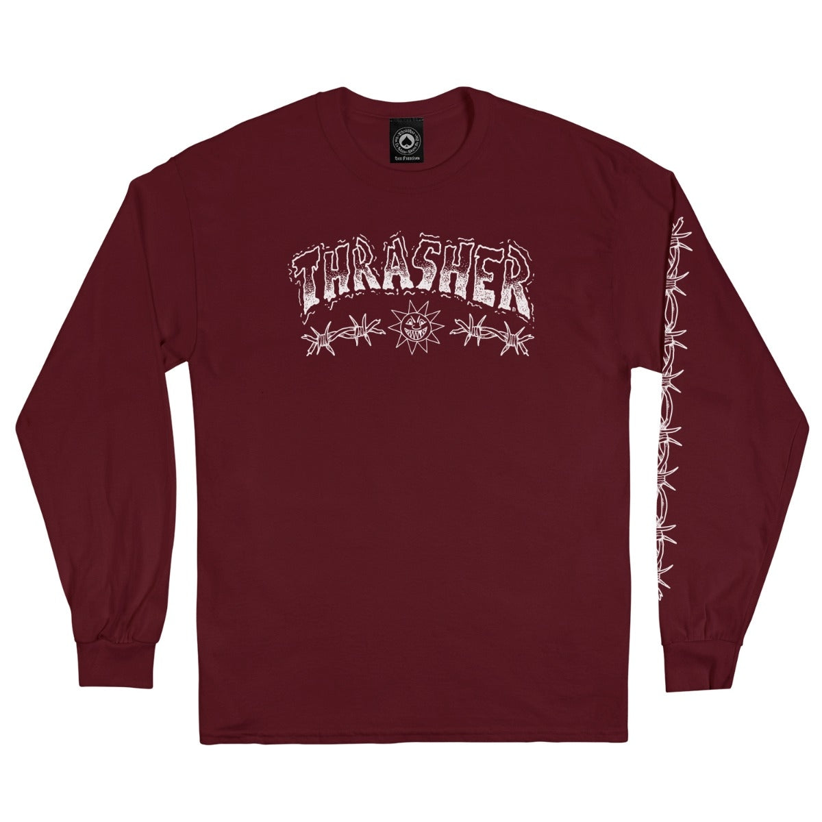 Barbed Wire L/S Tee Shirt Mar(size options listed)