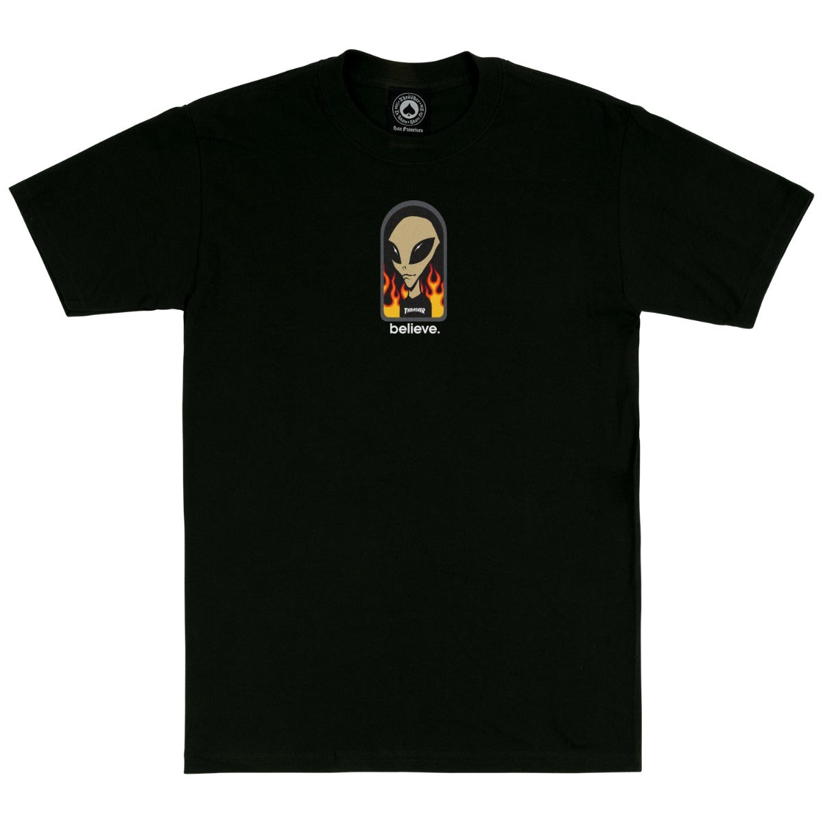Thrasher X AWS Believe S/S tee Shirt Blk(size options listed)