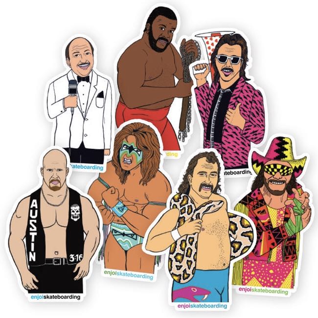 Body Action Sticker Body Slam Stickers (assorted Characters) – Dogwood Skate Shop