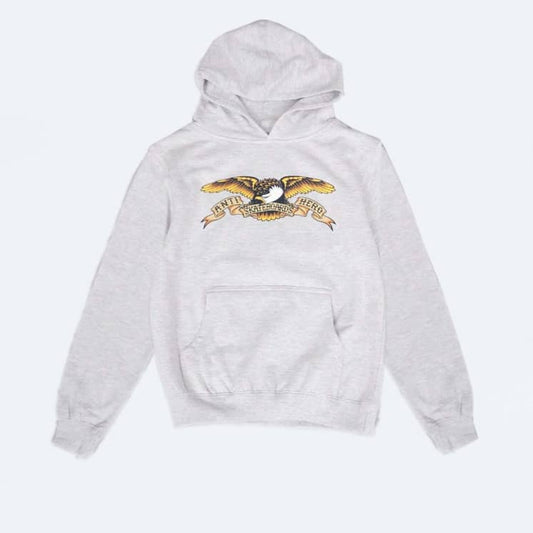 Eagle Youth Pullover Hoodie Gry Hthr Youth (size options listed)