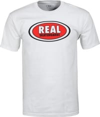 Oval S/S Tee Shirt Wht w/Red/Blk (size options listed)