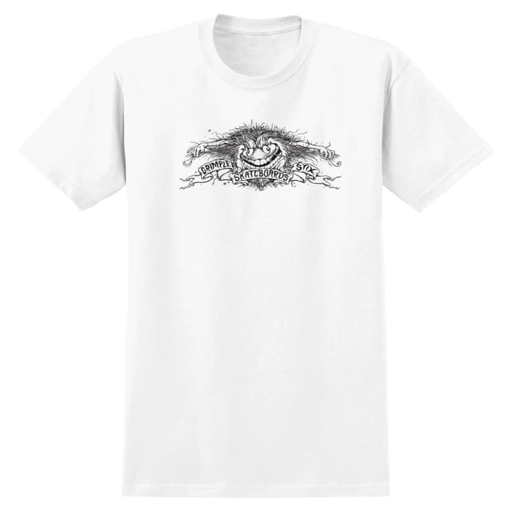 Grimple Eagle S/S Tee Shirt Wht/Blk (size options listed)