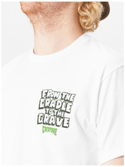 Cradle To The Grave S/S Tee Shirt Wht (size options listed)