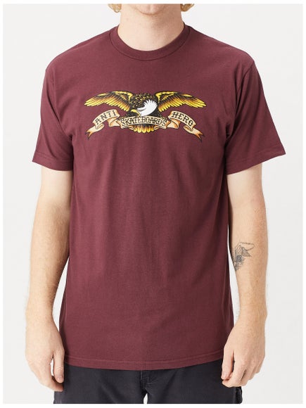 Eagle S/S Tee Shirt Dk. Maroon (size options listed)
