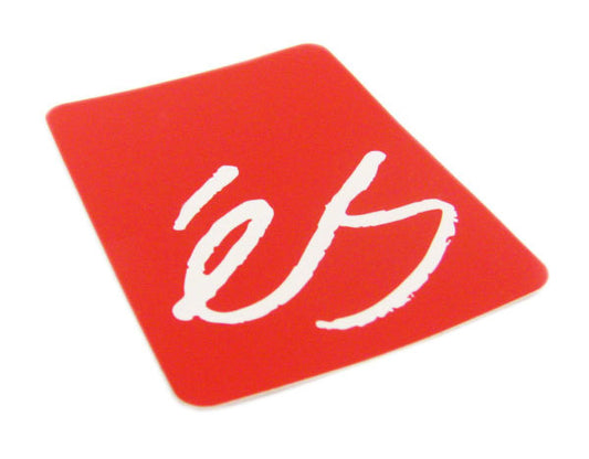 Es Block Sticker Red/Wht 3inX4in