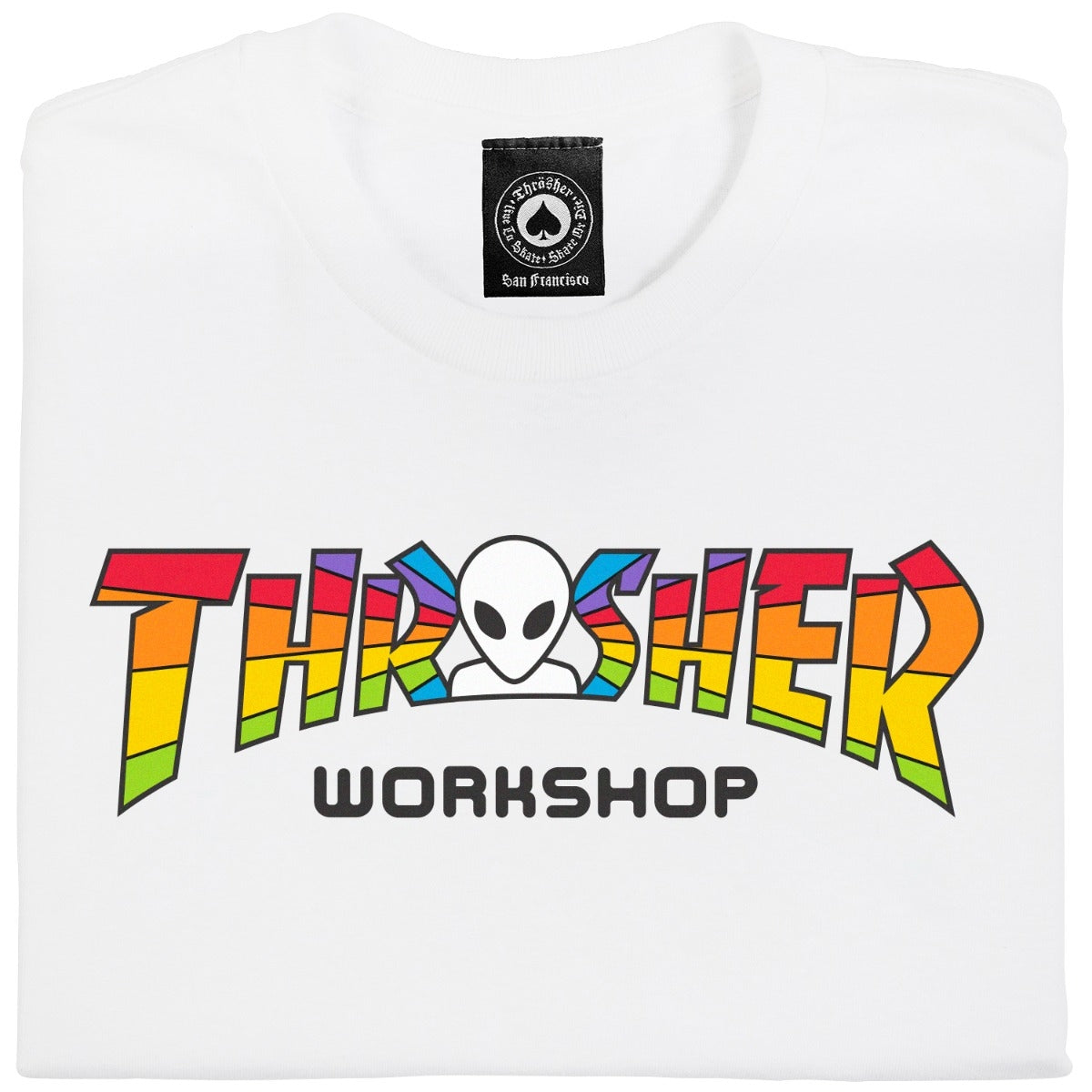 Thrasher X AWS Spectrum S/S Tee Shirt Wht(size options listed)