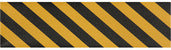 Black And Yellow Stripe Single Sheet Griptape 9 X 33