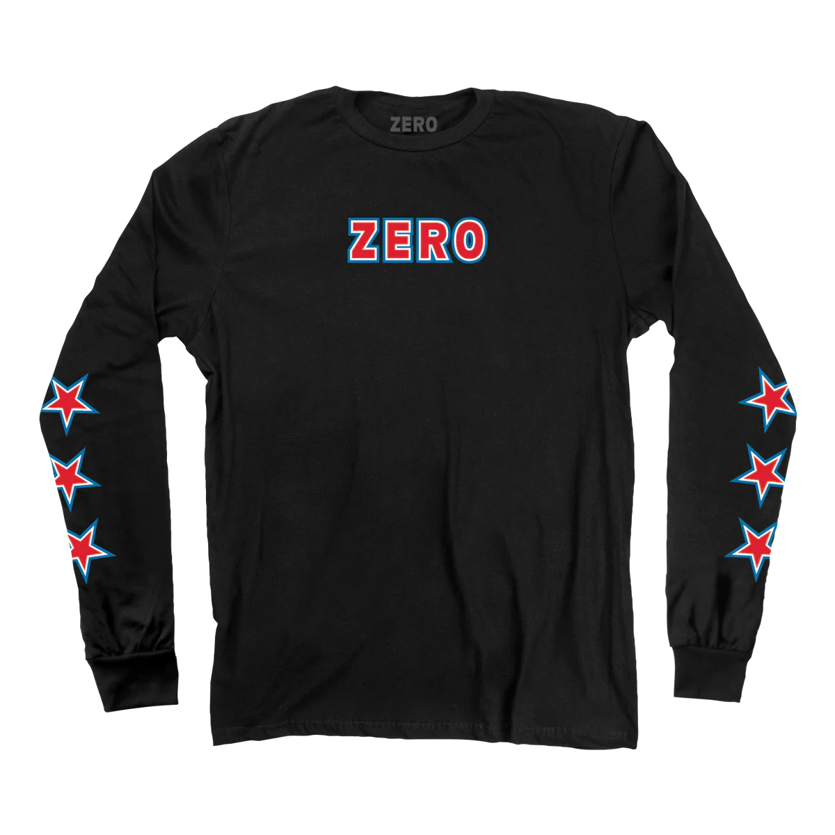 American Zero L/S Tee Shirt Blk(size options listed)