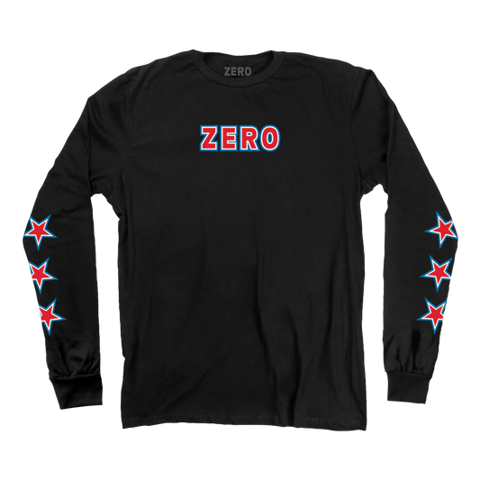 American Zero L/S Tee Shirt Blk(size options listed)