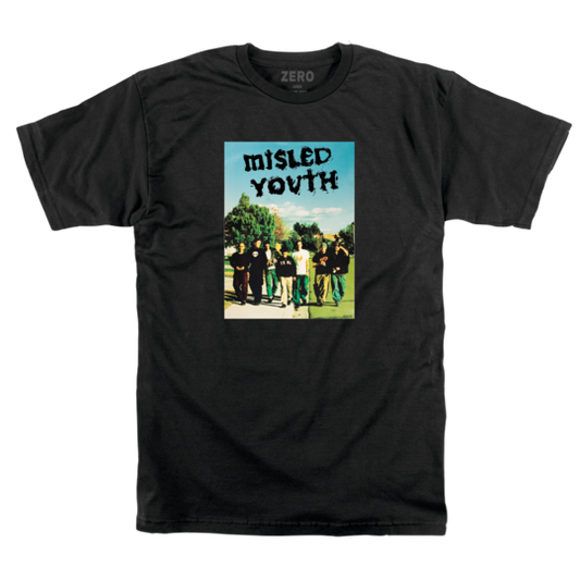 Misled Youth S/S Tee Shirt Blk (size options listed)
