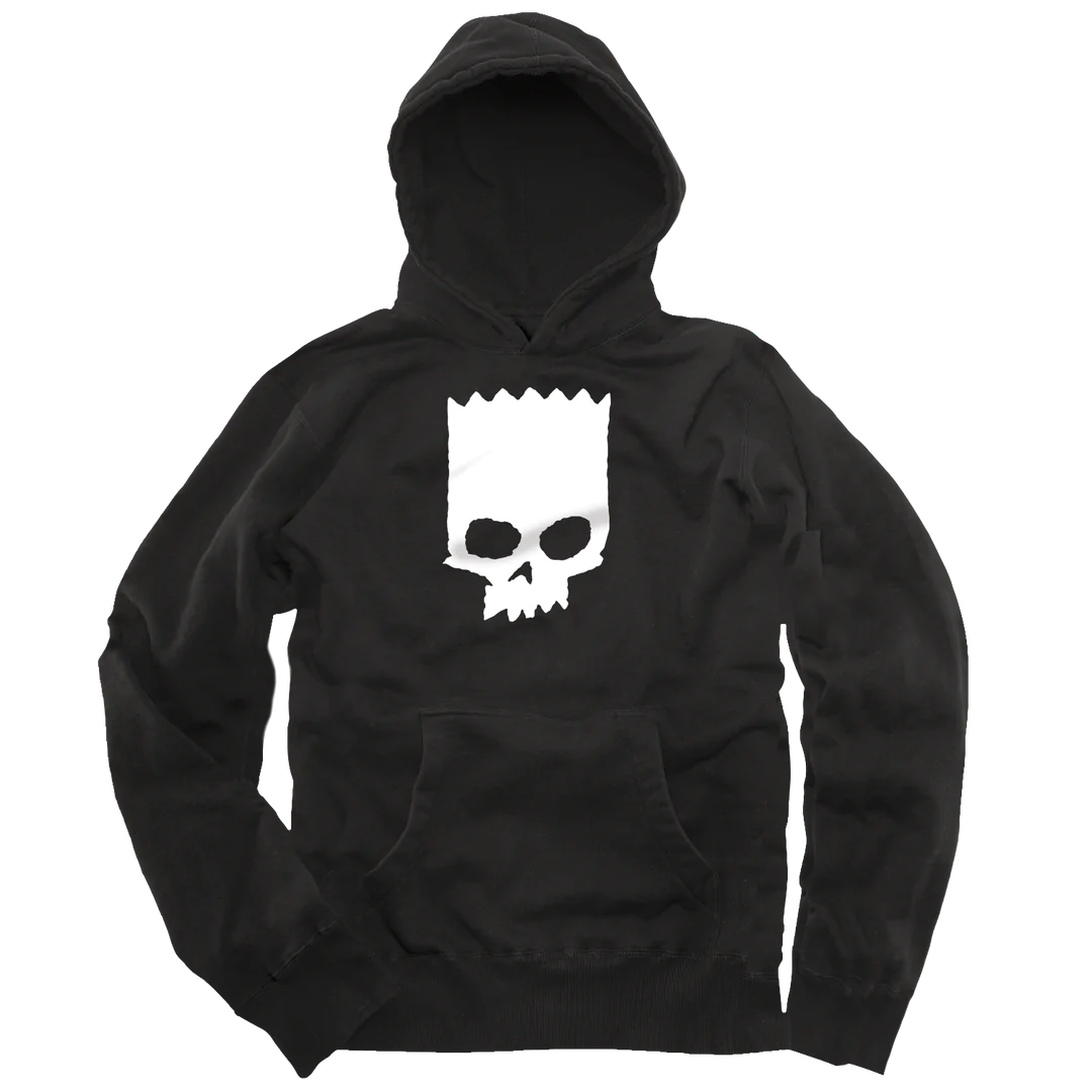 Bart Skull Pullover Hoodie  Blk(size options listed)