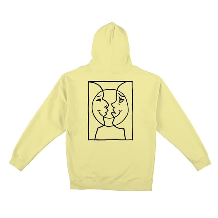 Moon Smile Raw Pullover Hoodie Lt. Ylw (size options listed)